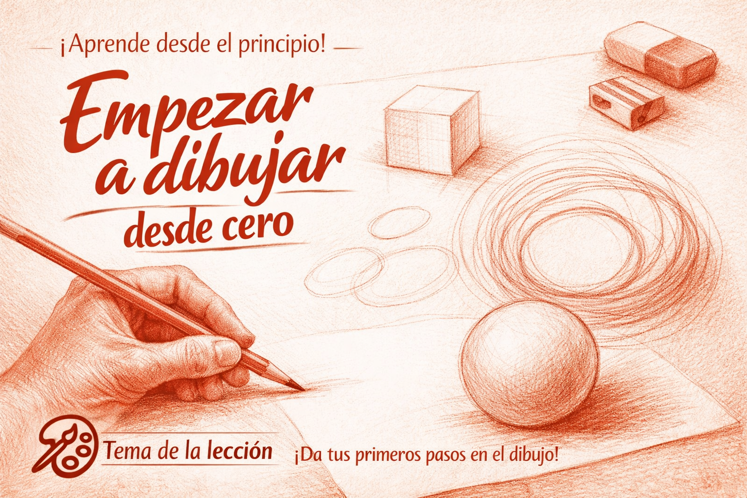Ilustración de la lección cómo empezar a dibujar desde cero